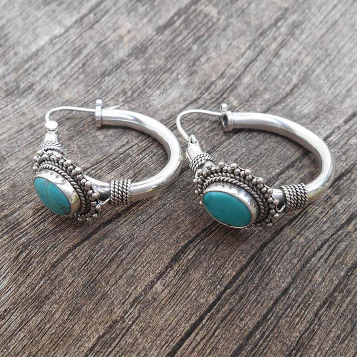 Chic | Brincos Retro Turquesa