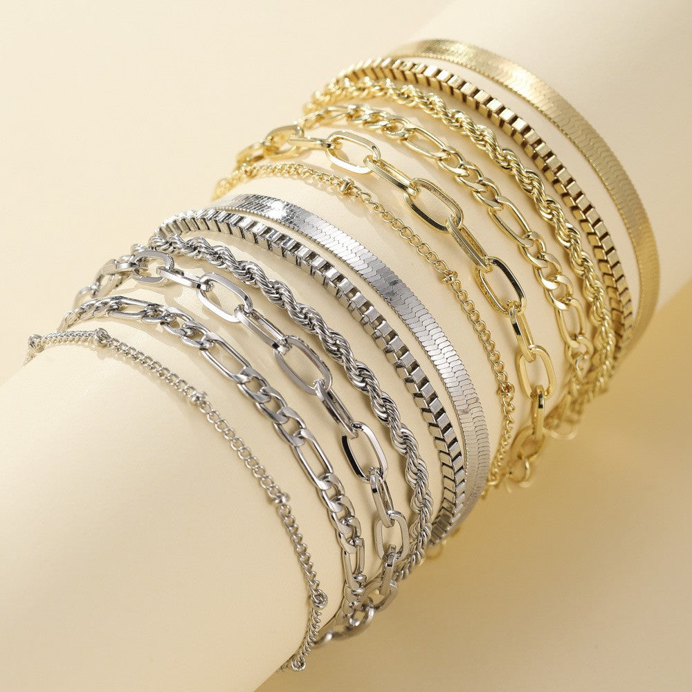 Ellis | Conjunto de Pulseiras Douradas