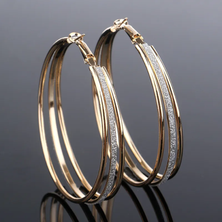 Aurielle | Brincos Vintage Banhados a Ouro com Brilho